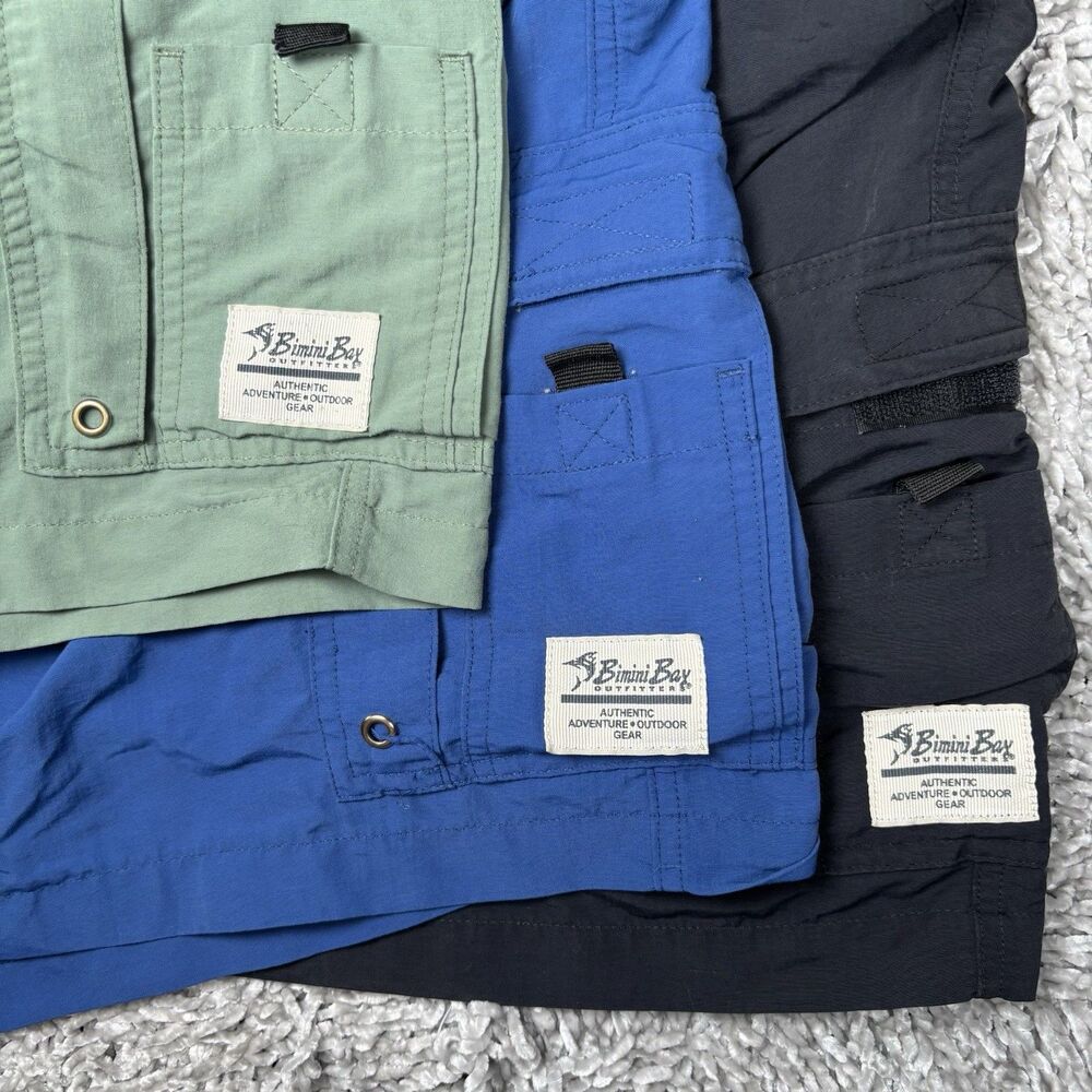 Bimini Bay Cargo Shorts Lot Of 3 Mens 44 Nylon Utility Stretch Fishing Beach